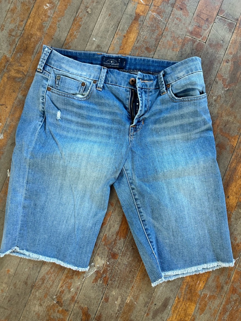Lucky Brand Faded Blue Denim Bermuda Shorts